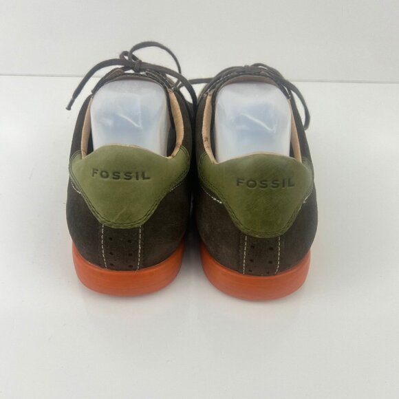 Fossil Men's Brown Suede Wingtip Oxford Casual Dress Shoes Size 9 M - Picture 4 of 12